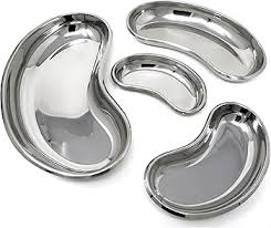 Round Metal Boxes, Medicine Cups and Kidney Dishes